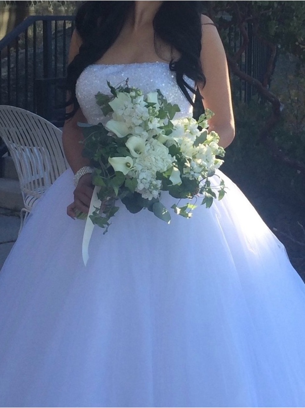 Oleg Cassini Beaded Wedding Dress - Picture 4 of 10